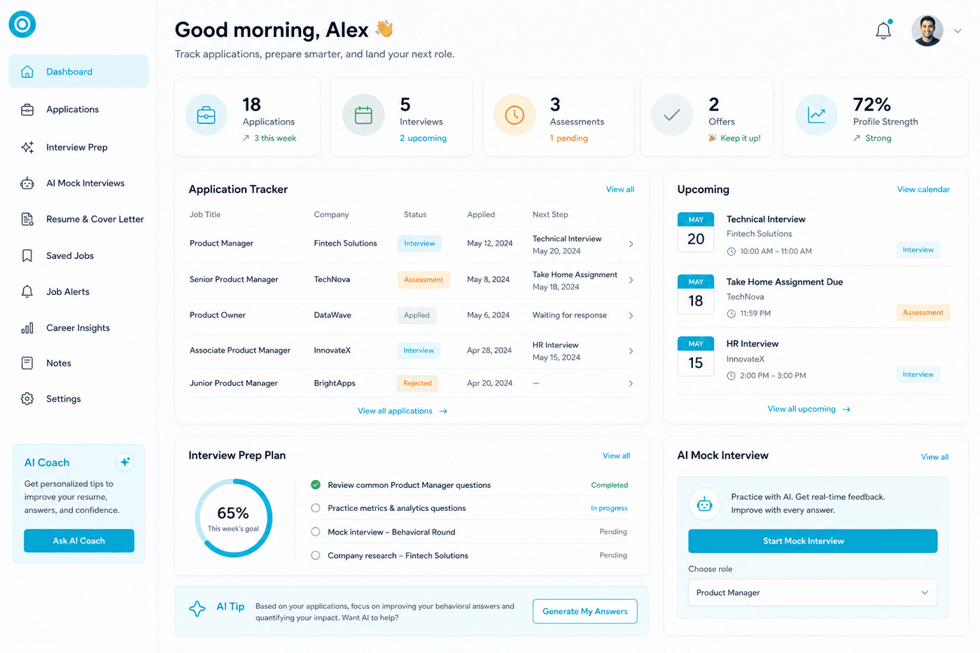 Job Radar AI application tracker and interview prep